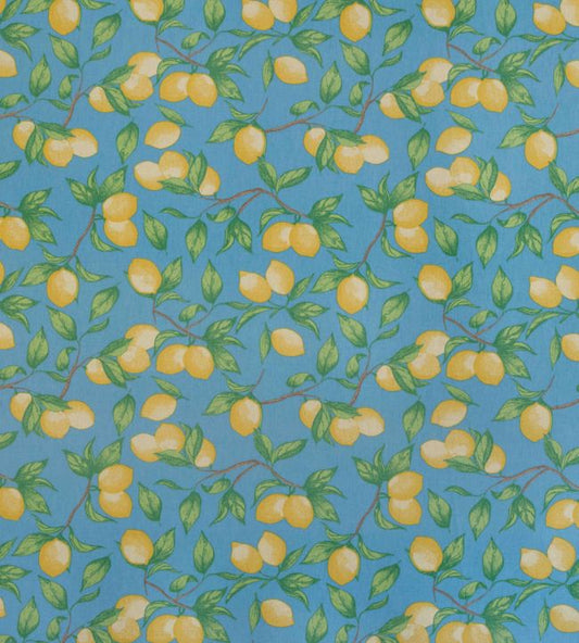 Capri Lemon Fabric - Azure Blue - BGF050301 - Barneby Gates