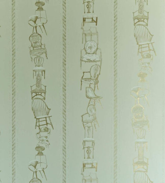 Chairs Wallpaper - Eau de Nil - BG0500 - 101 - Barneby Gates