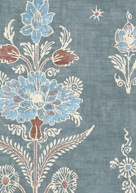 Citadel Wallpaper - Blue Almond - Lewis & Wood