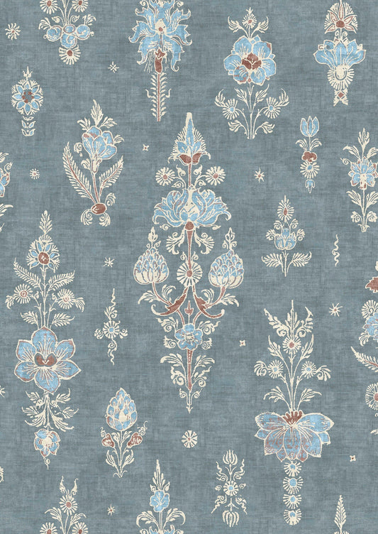 Citadel Wallpaper - Blue Almond - Lewis & Wood