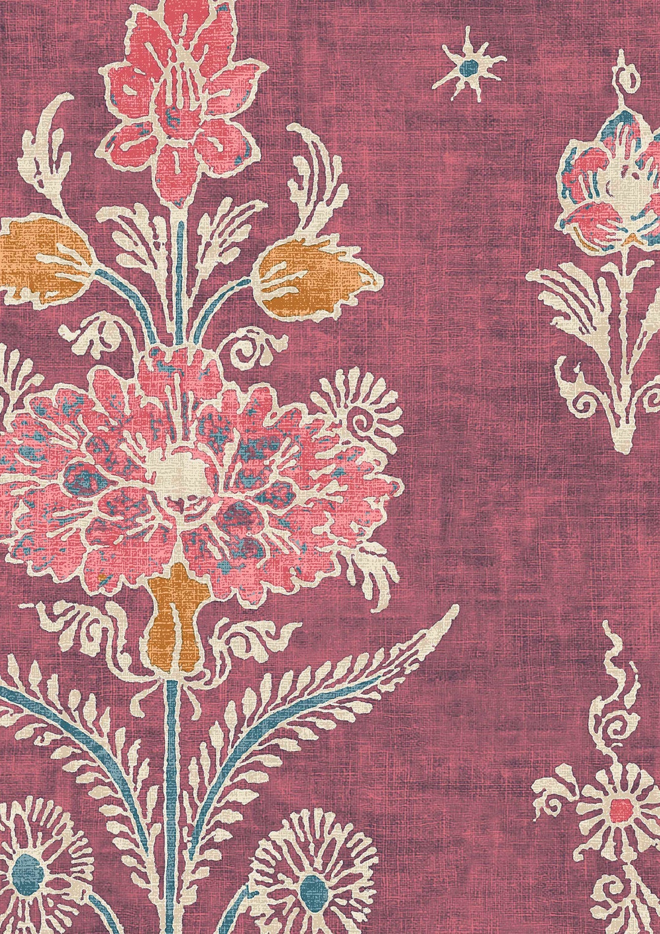 Citadel Wallpaper - Turkish Rose - Lewis & Wood