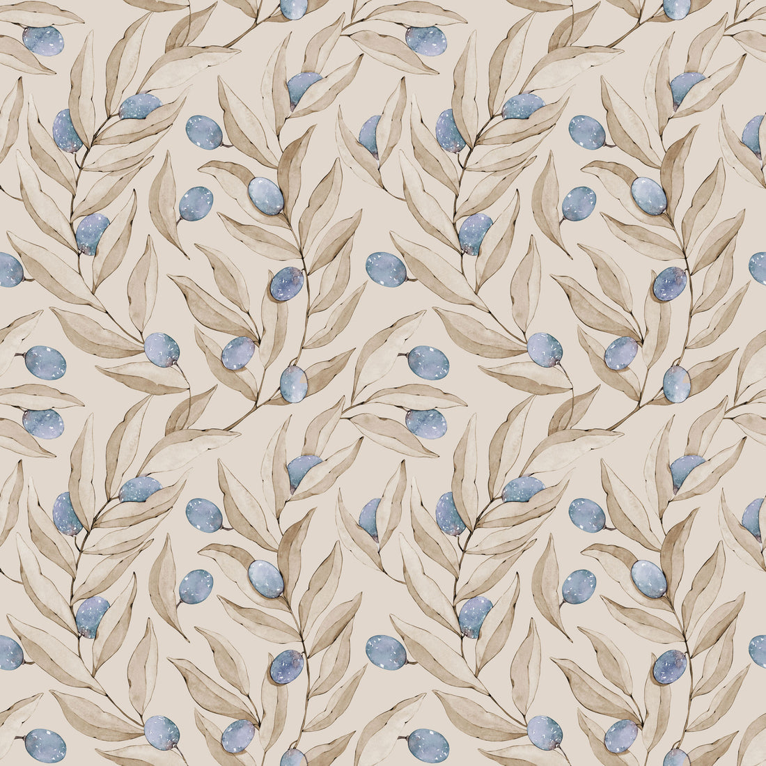 Citrus Wallpaper - Blue - Summer Gray
