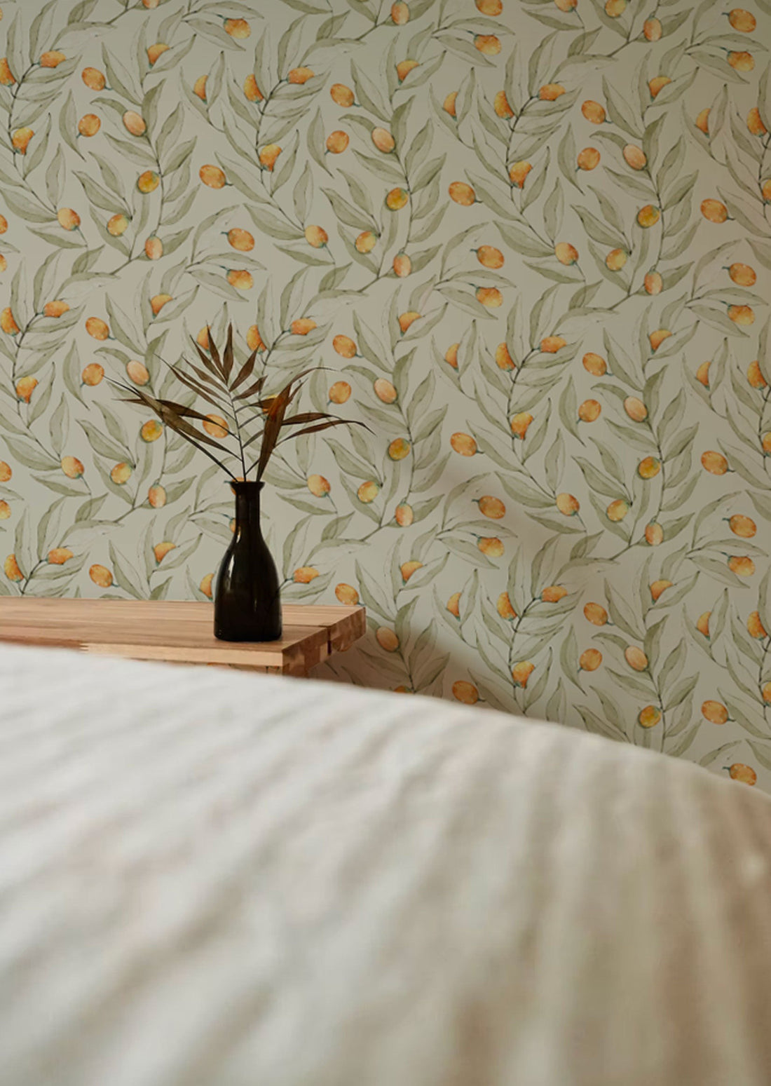 Citrus Wallpaper - Yellow - Summer Gray

