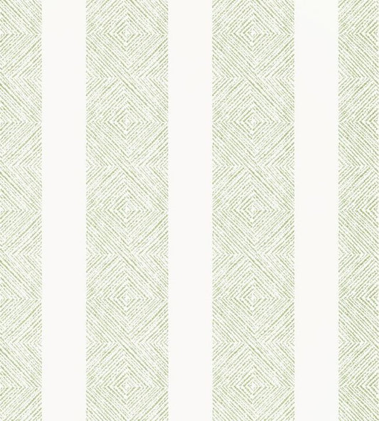 Clipperton Stripe Wallpaper - Green - AT15125 - Anna French