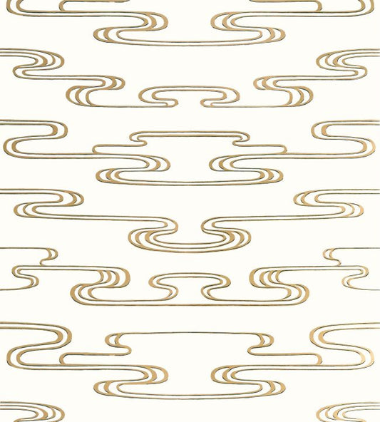 Cloudwater Wallpaper - Metallic Gold - AT23152 - Anna French