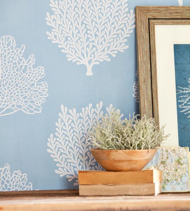 Coraline Wallpaper - Marine - DCOA216577 - Sanderson