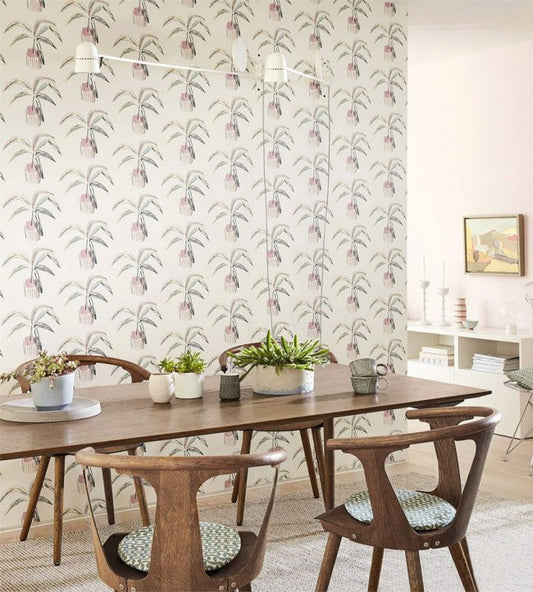 Crassula Wallpaper - Blush / Mint - NZAW111992 - Scion