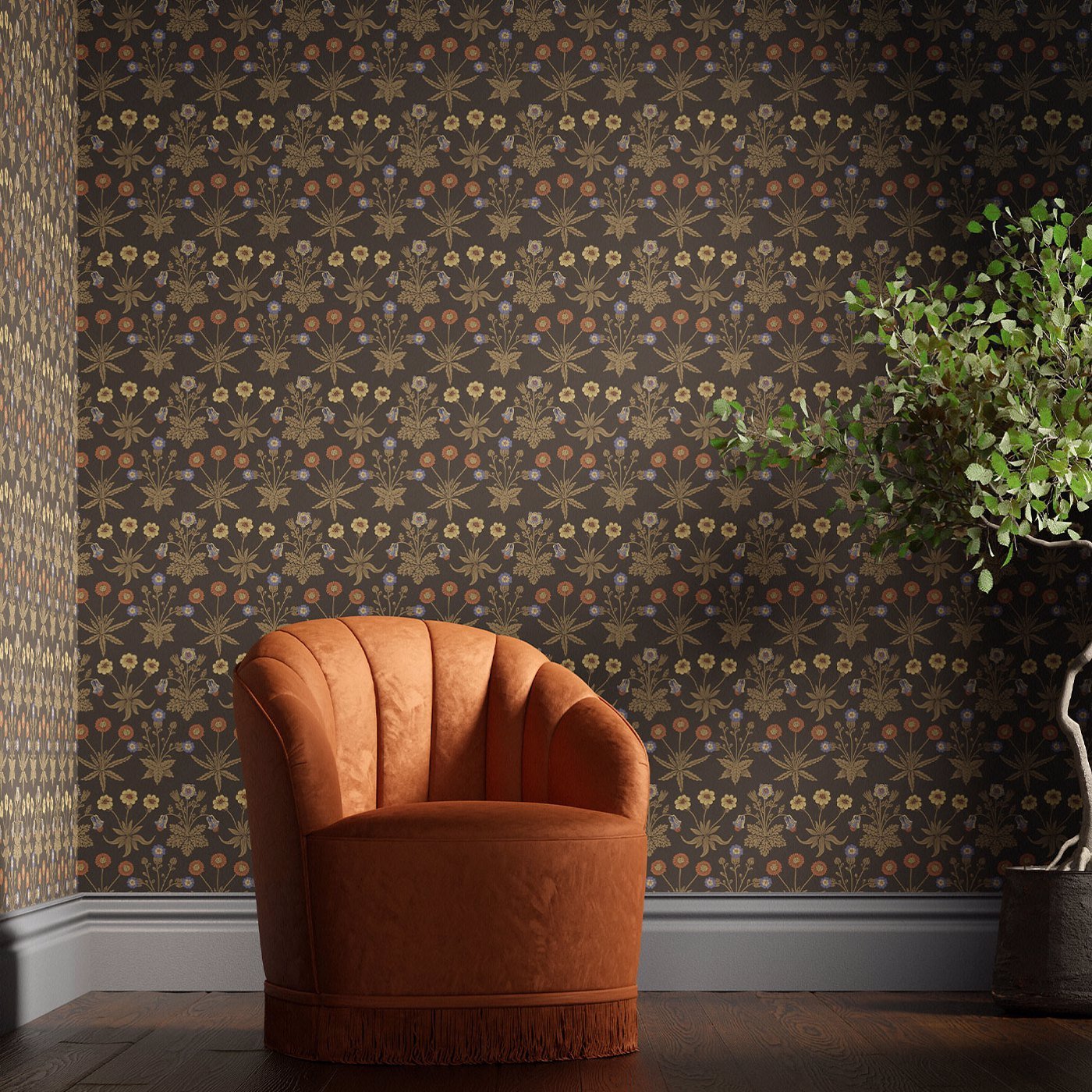 Daisy Wallpaper - Moonlit - 510020 - Morris & Co