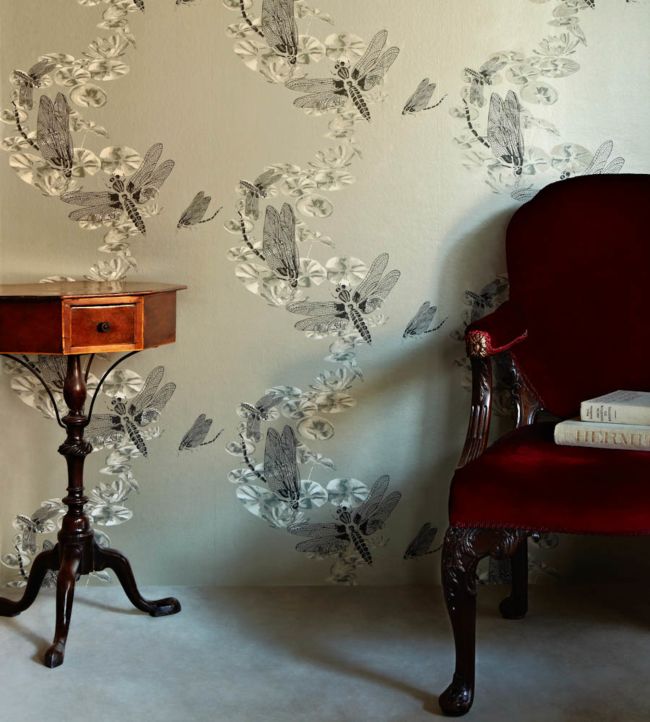 Dragonfly Wallpaper - Pewter - BG0600 - 201 - Barneby Gates
