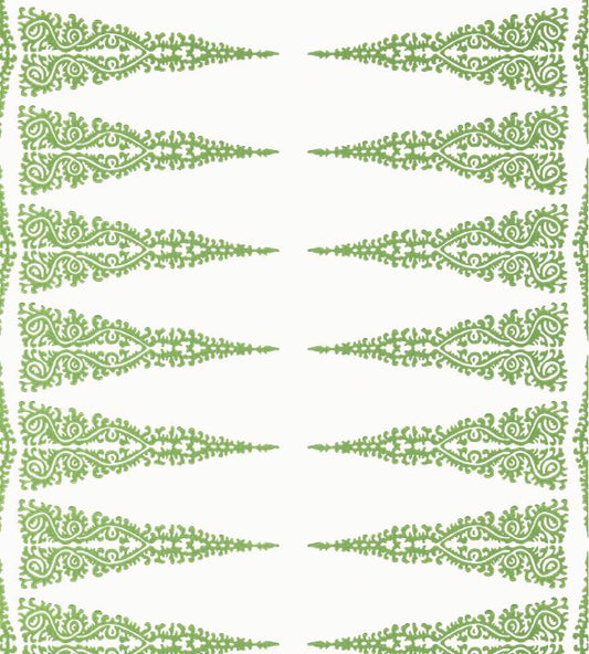 Ellery Stripe Wallpaper - Kelly on White - AT24546 - Anna French