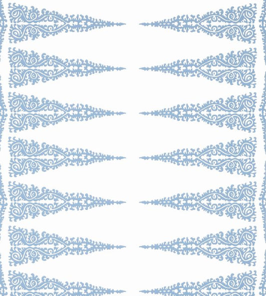 Ellery Stripe Wallpaper - Sky Blue on White - AT24543 - Anna French