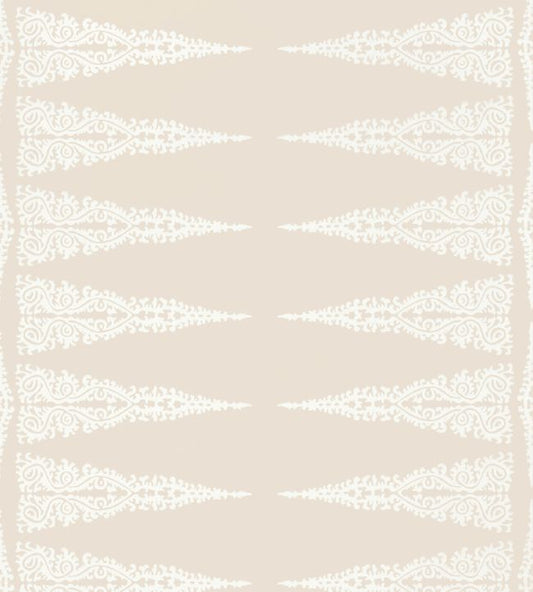 Ellery Stripe Wallpaper - White on Beige - AT24541 - Anna French