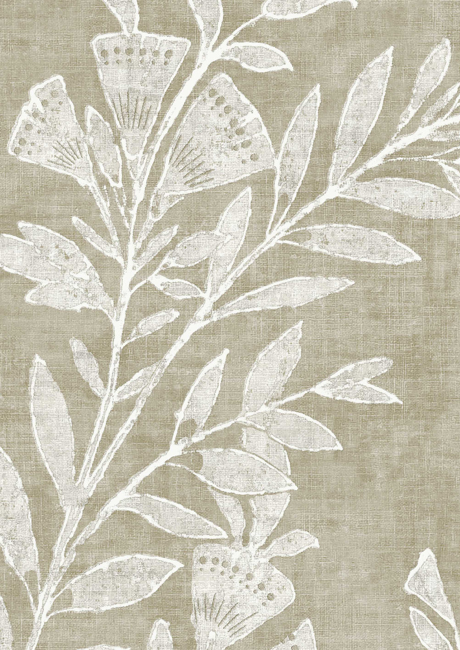 Fan Flower Wallpaper - Gold Dust - Lewis & Wood