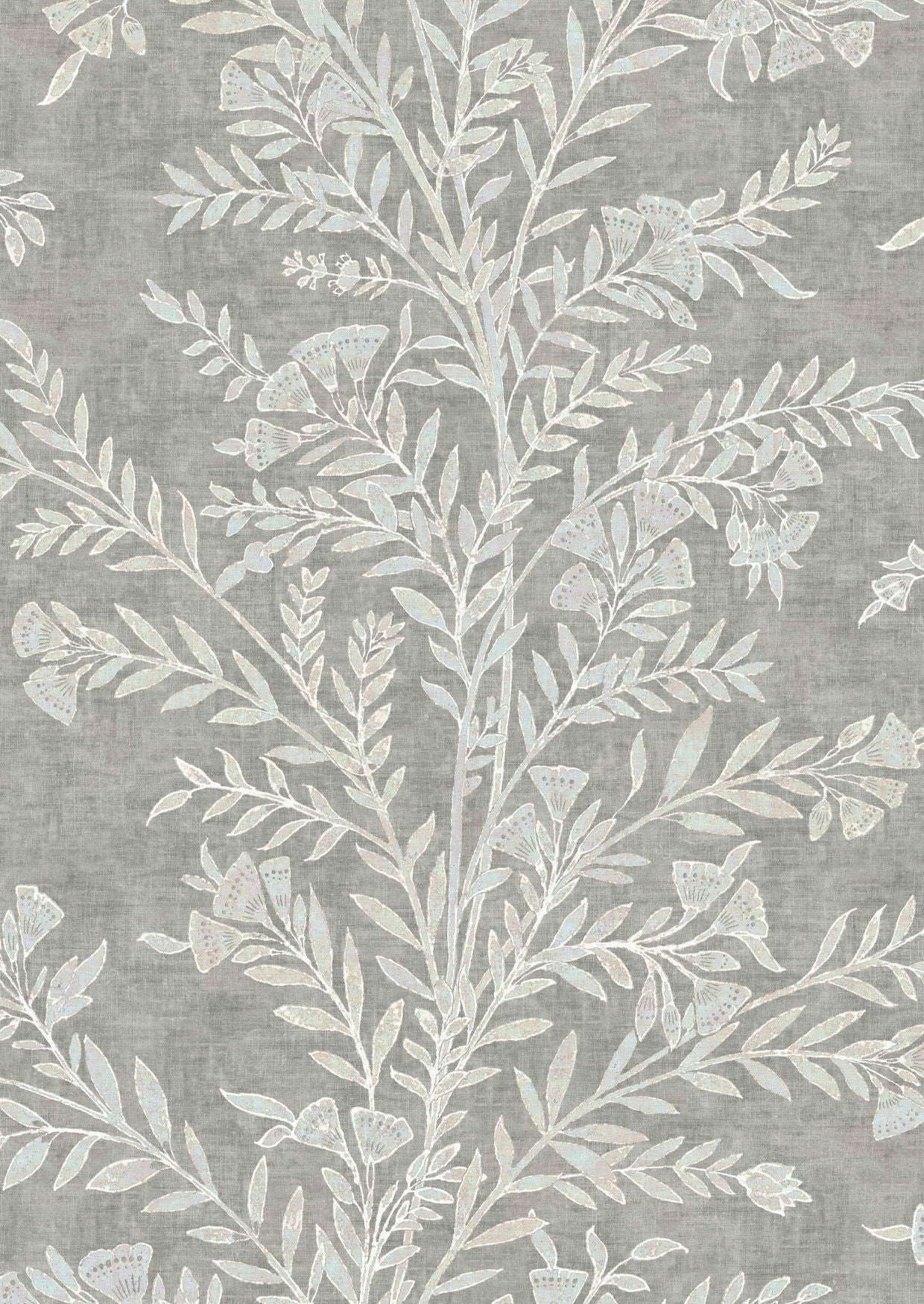 Fan Flower Wallpaper - Opal - Lewis & Wood
