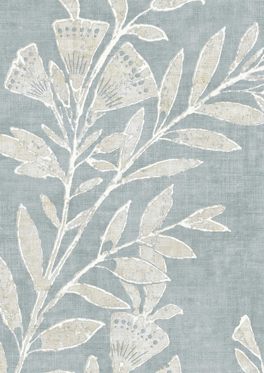 Fan Flower Wallpaper - Sky - Lewis & Wood