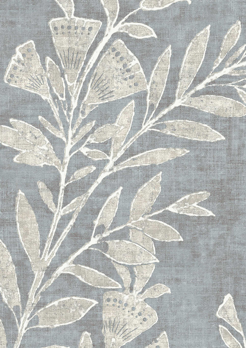 Fan Flower Wallpaper - Storm - Lewis & Wood