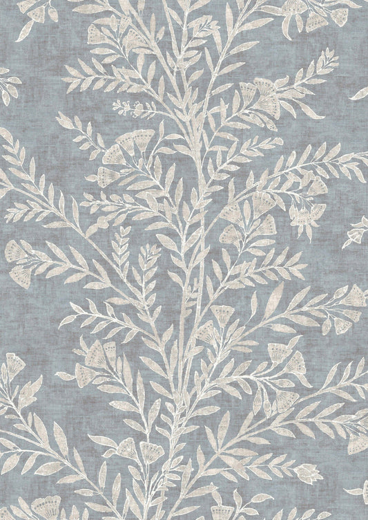 Fan Flower Wallpaper - Storm - Lewis & Wood