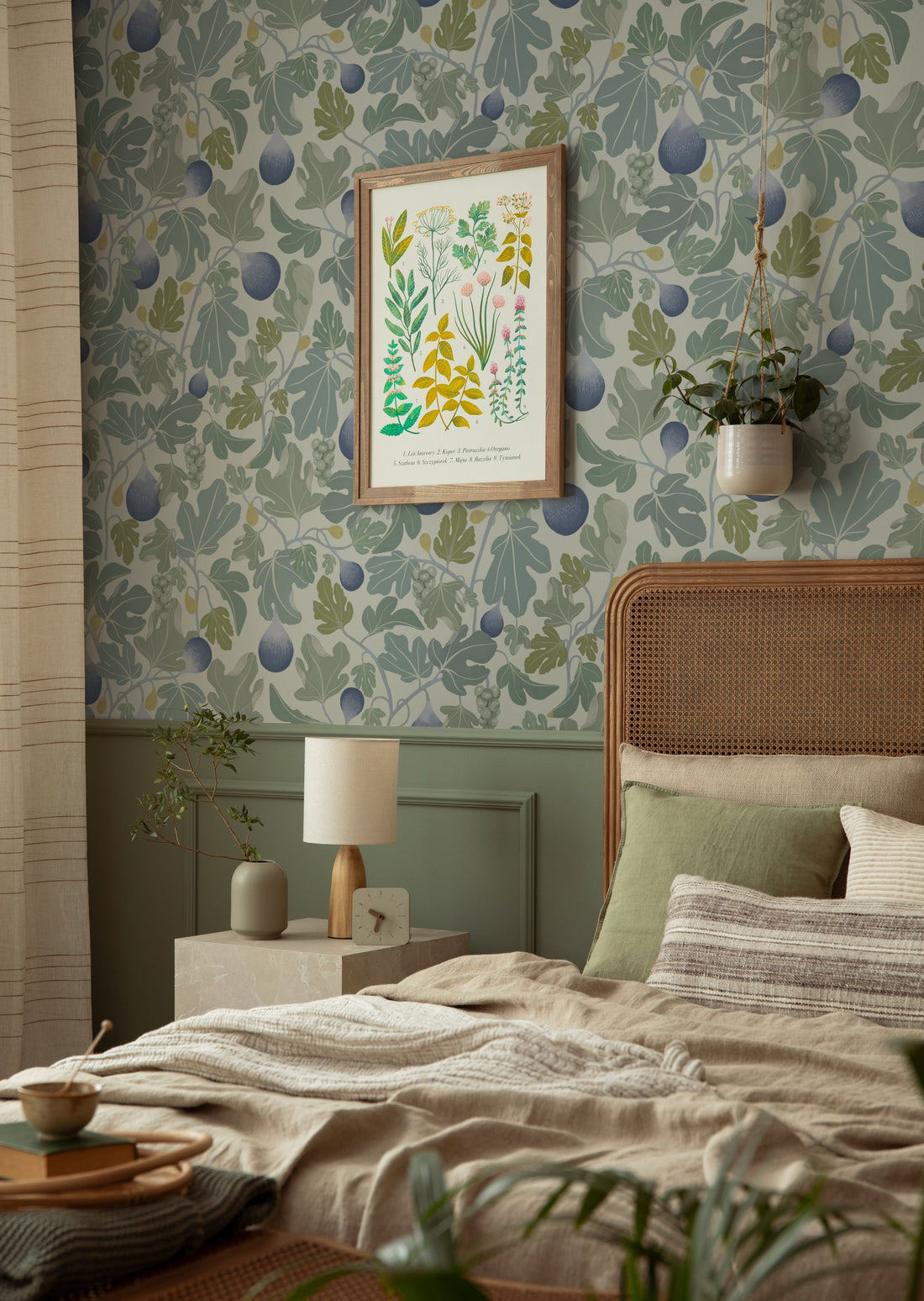 Figs Wallpaper - Blue - Summer Gray

