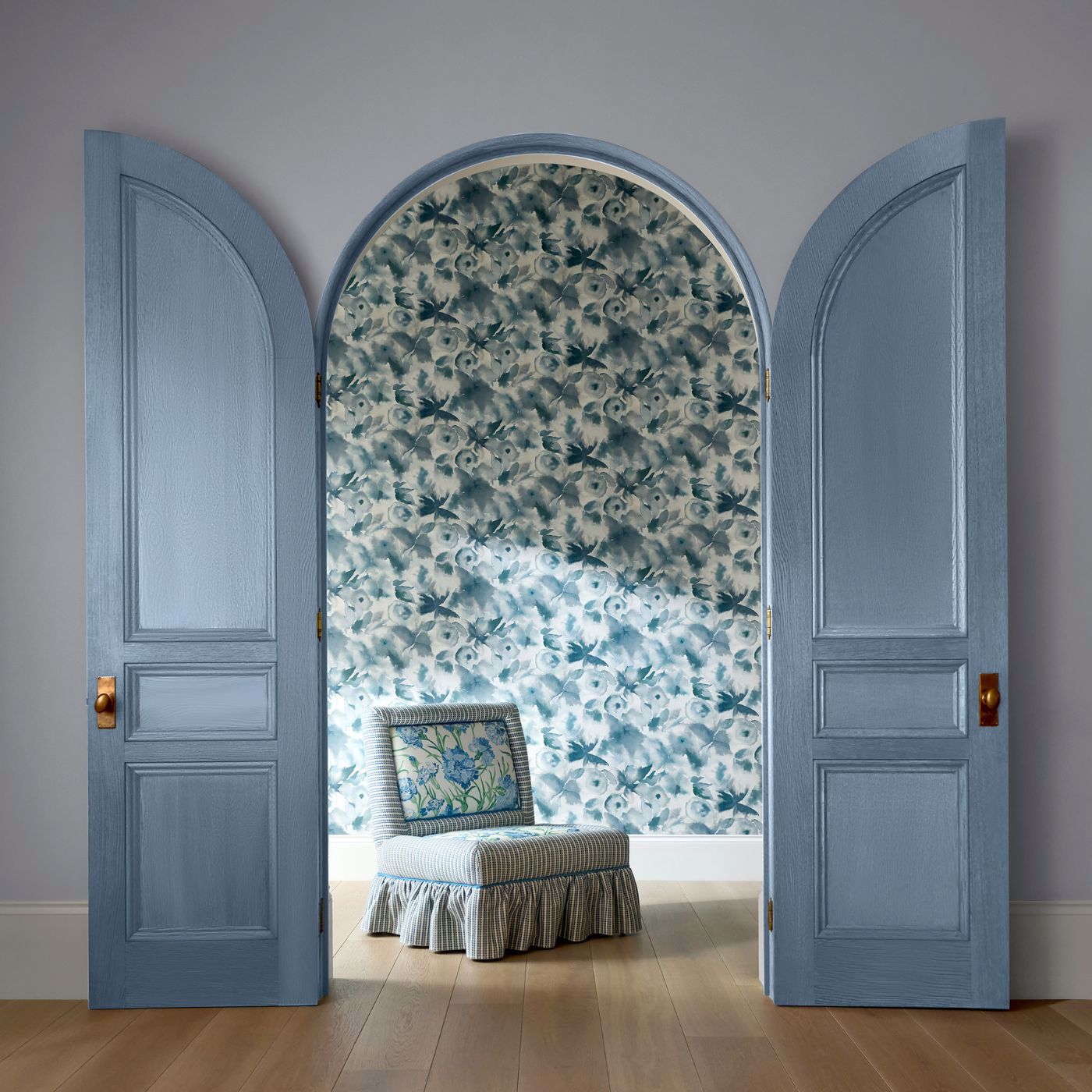 Flores Wallpaper - Clover/Kelly/Aqua - HRTW113137 - Harlequin