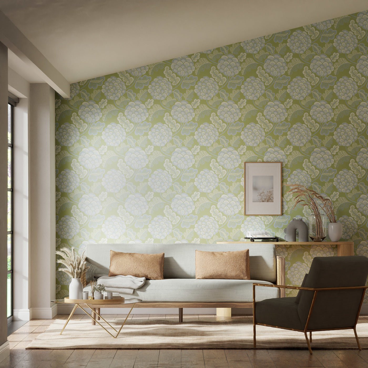 Flourish Wallpaper - Tree Canopy/Silver Willow - HQN3112937 - Harlequin