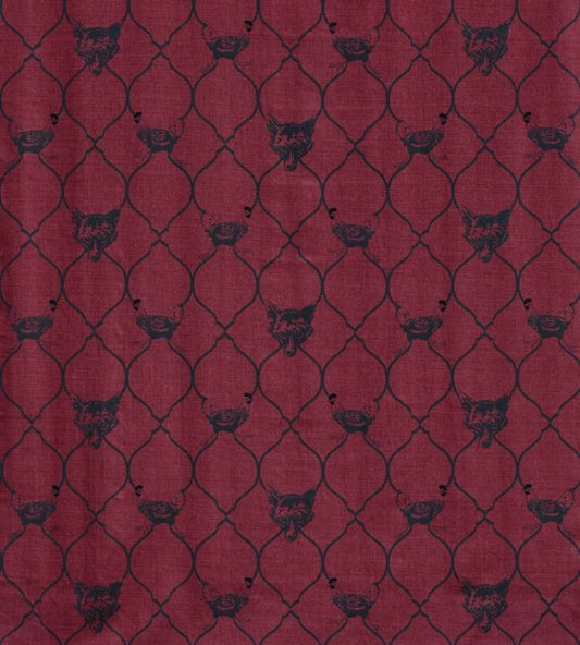 Fox And Hen Fabric - Brick - BGF030501 - Barneby Gates