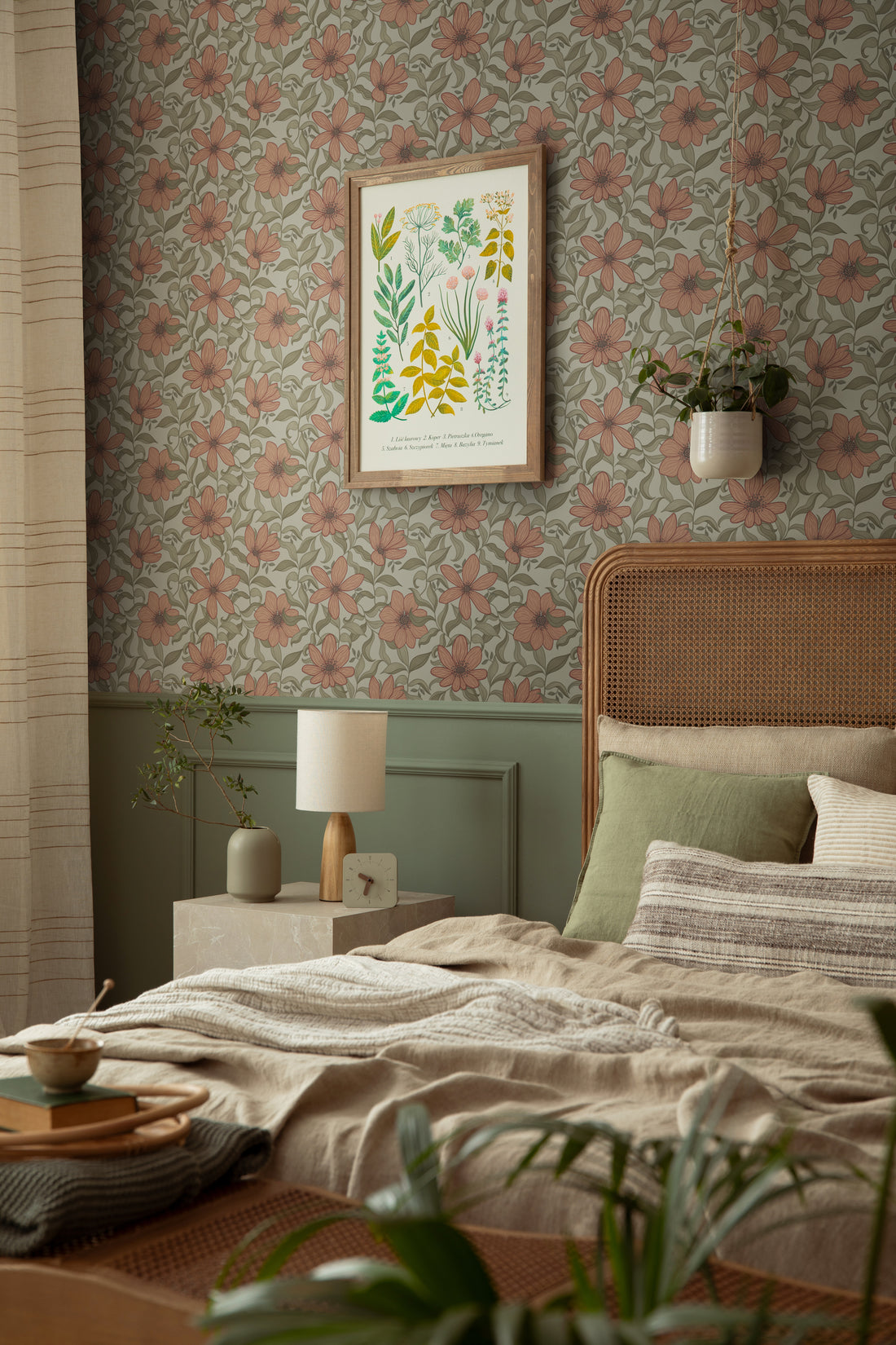 Fredrik Wallpaper - Ruby - Summer Gray
