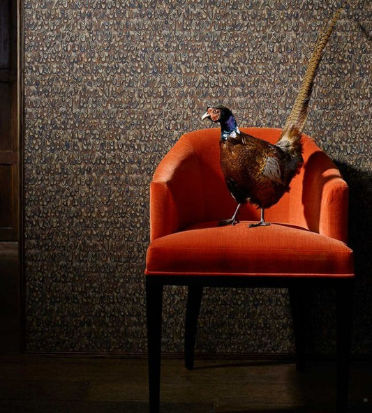 Icarus Wallpaper - Copper/Phesant - ZKEM312674 - Zoffany