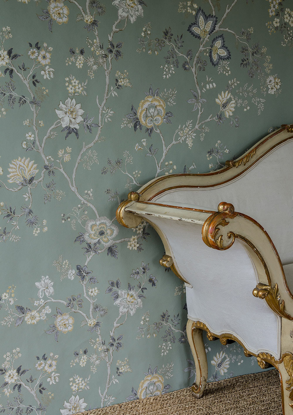 Indienne Wallpaper - Green Glaze - Lewis & Wood
