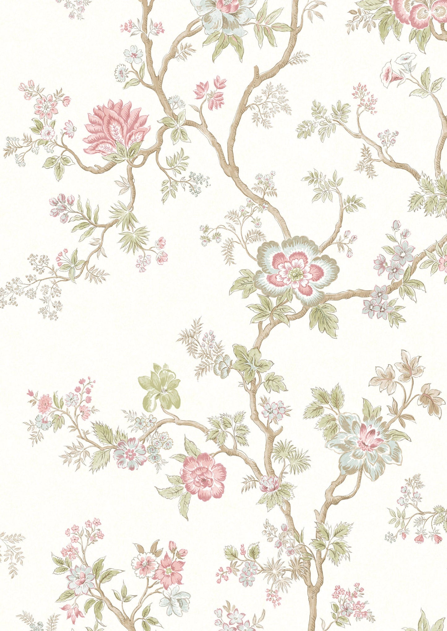 Indienne Wallpaper - Mallow - Lewis & Wood