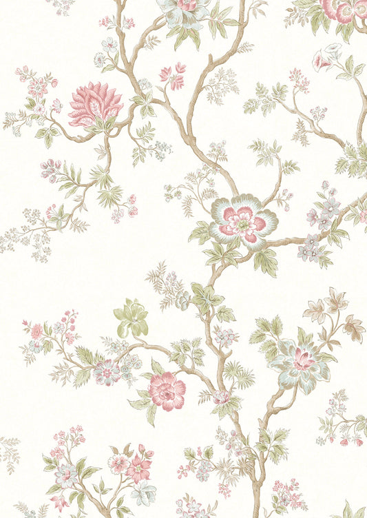 Indienne Wallpaper - Mallow - Lewis & Wood