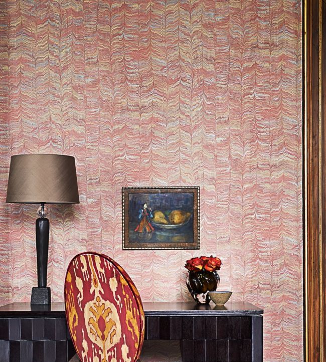 Jaipur Plain Wallpaper - Red - ZJAI311727 - Zoffany