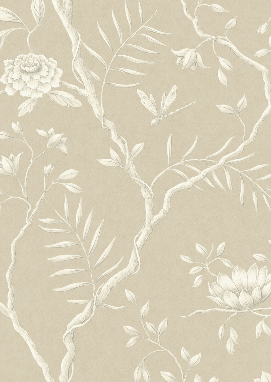 Jasper Peony Wallpaper - Parchment - Lewis & Wood