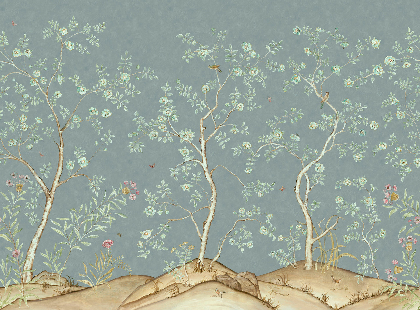 KKSBRA - Songbird Wallpaper - Rain Blue - Andrew Martin