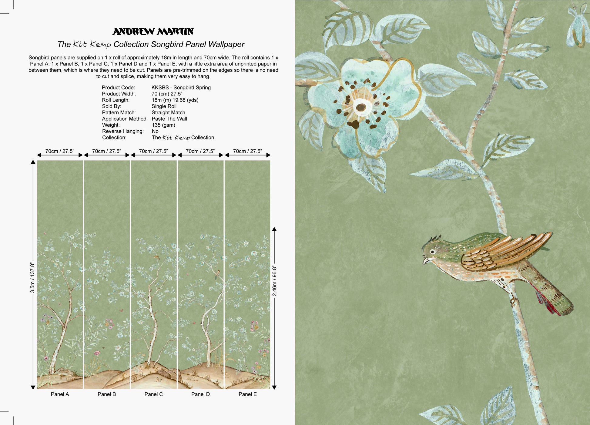 KKSBS - Songbird Wallpaper - Spring - Andrew Martin