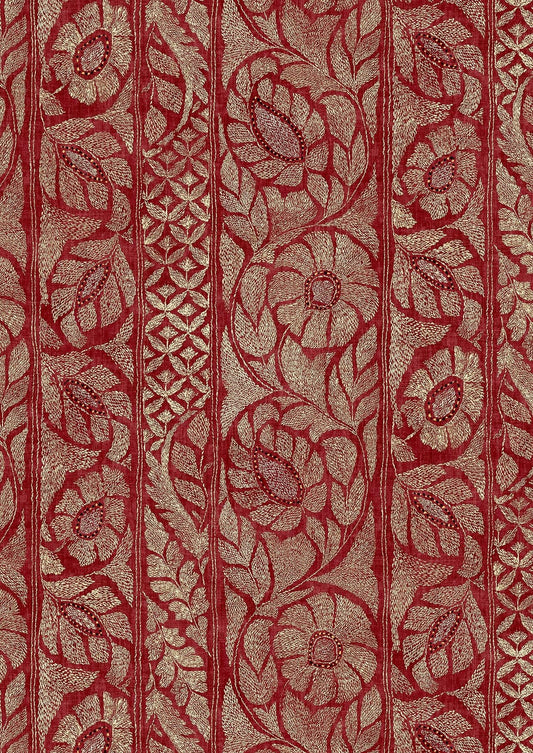 Kashmiri Wallpaper - Garnet Gold - Lewis & Wood