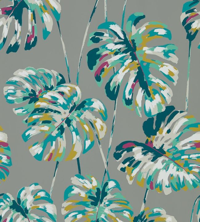Kelapa Wallpaper - Lagoon/Cerise - HZAP111752 - Harlequin