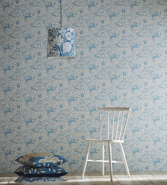 Kelda Wallpaper - Cobalt - NFIK111107 - Scion