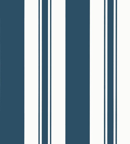 Keswick Stripe Wallpaper - Navy - AT23173 - Anna French