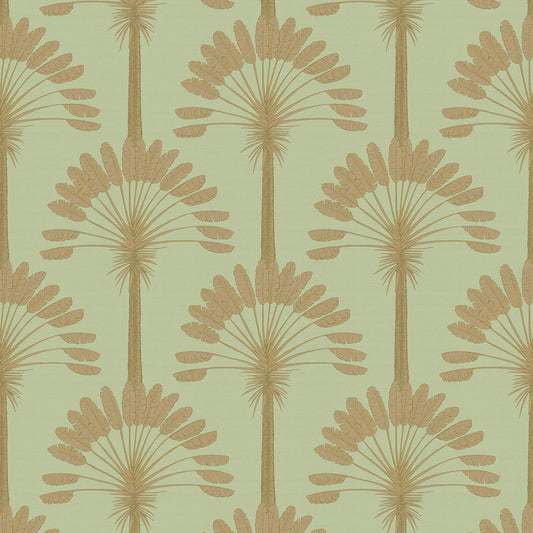 LAN100193 - Palmette Wallpaper - Olive & Gold - Lucie Annabel