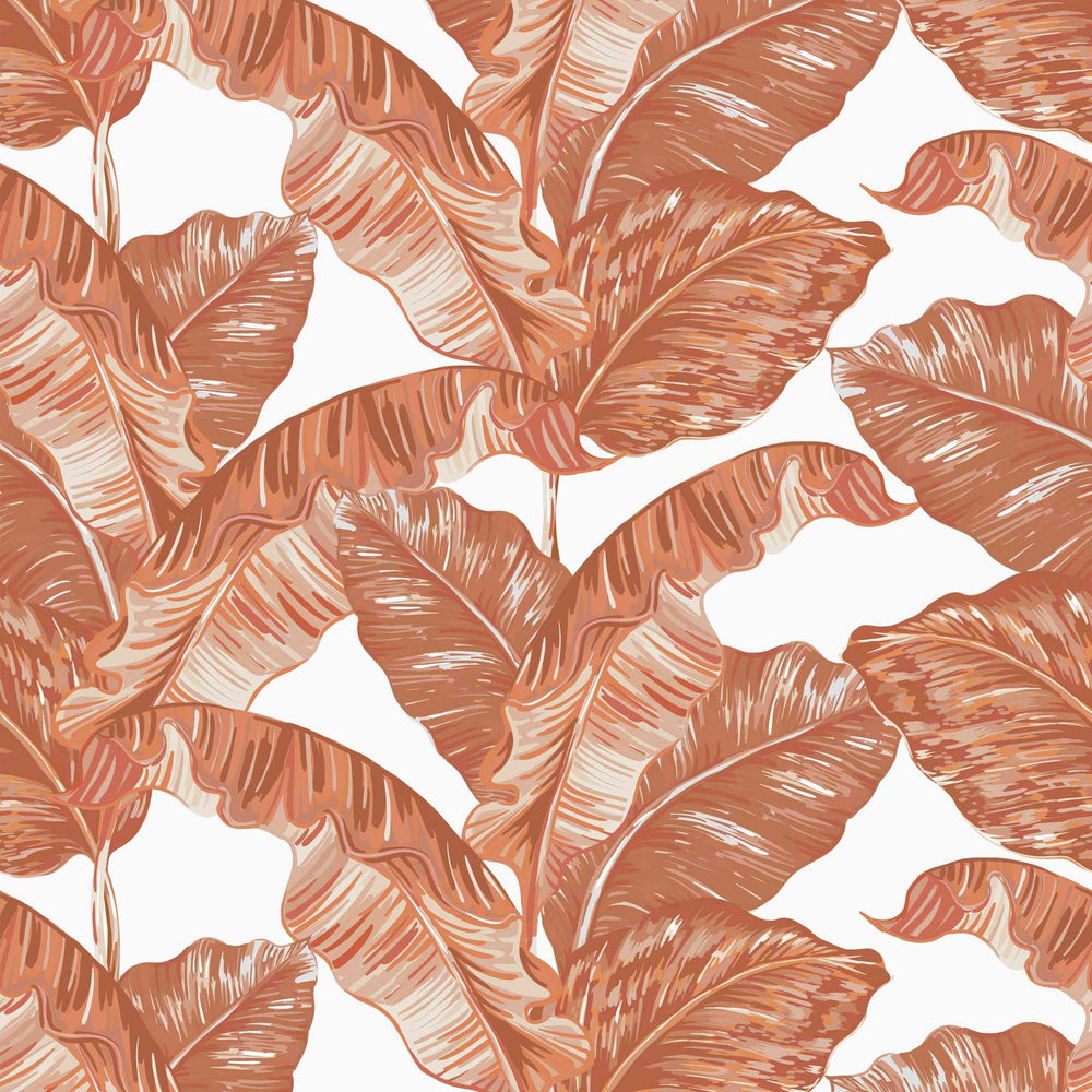 LH900003 - Under The Banana Tree Wallpaper - Terracotta - Lust Home