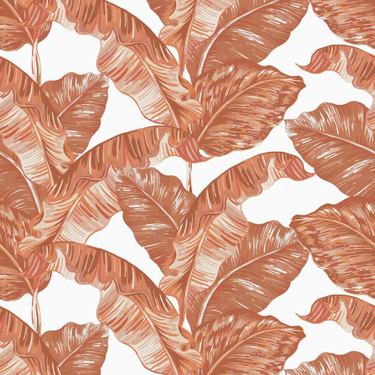 LH900003 - Under The Banana Tree Wallpaper - Terracotta - Lust Home