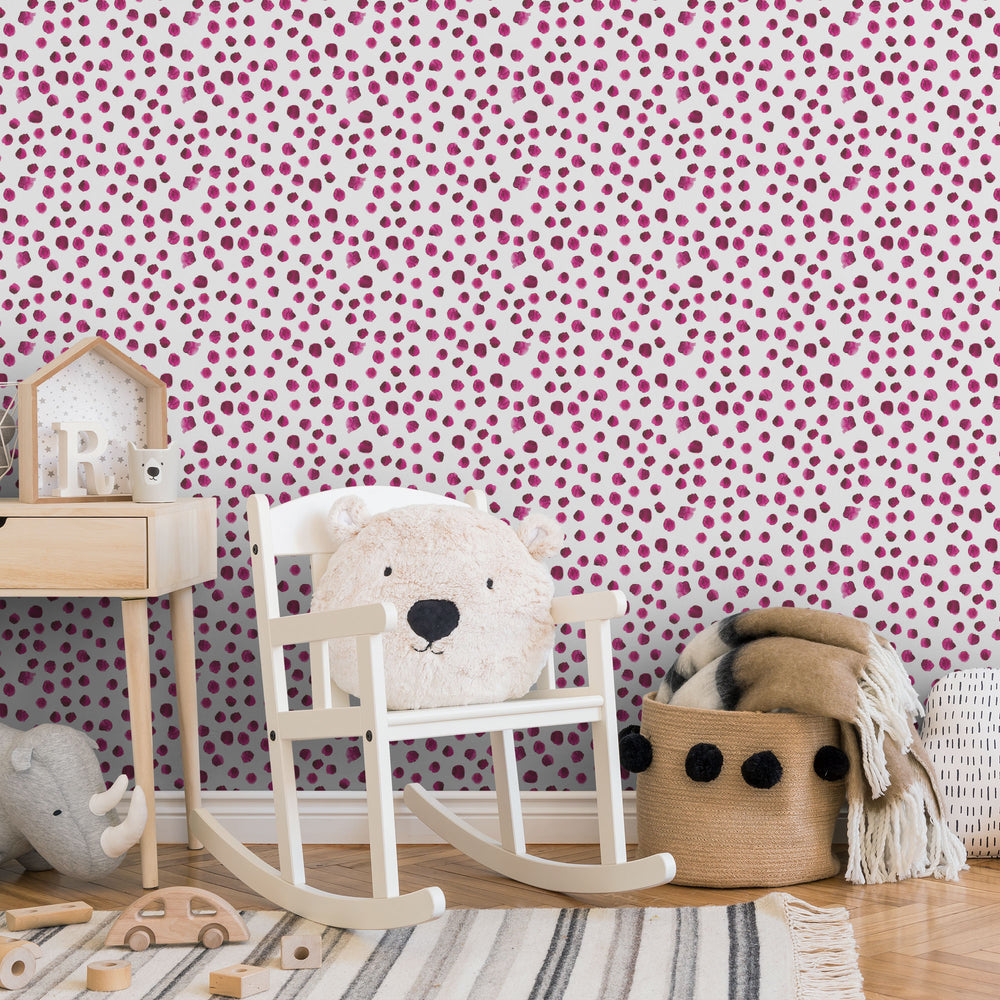 LH900015 - Spot The Difference Wallpaper - Hot Pink - Lust Home