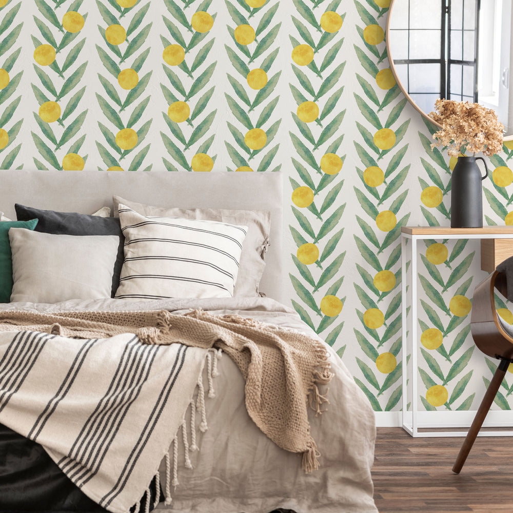 LH900019 - Mexican Sunrise Wallpaper - Lemon Yellow - Lust Home