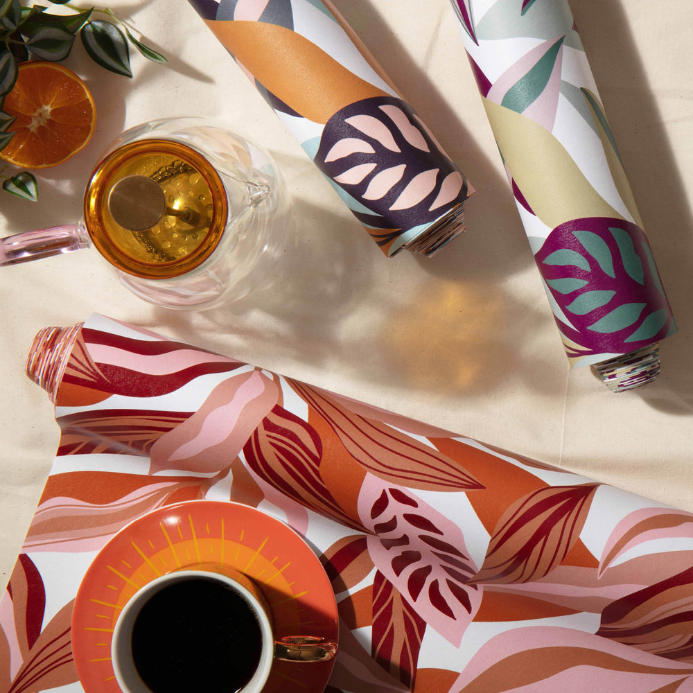 LH900021 - Honolulu Wallpaper - Seafoam, Peach & Rust - Lust Home