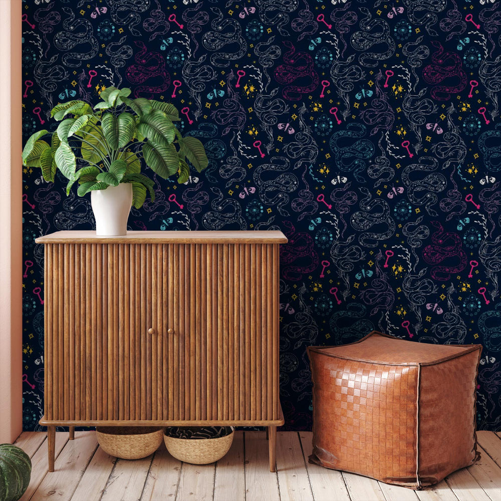 LH900030 - Medusa Wallpaper - Liquorice Allsorts - Lust Home