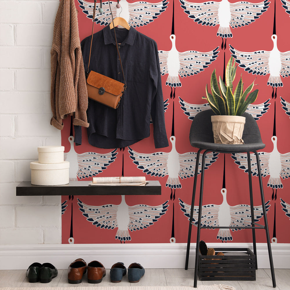 LH900045 - Ogata Kuren Wallpaper - Coral Sky - Lust Home