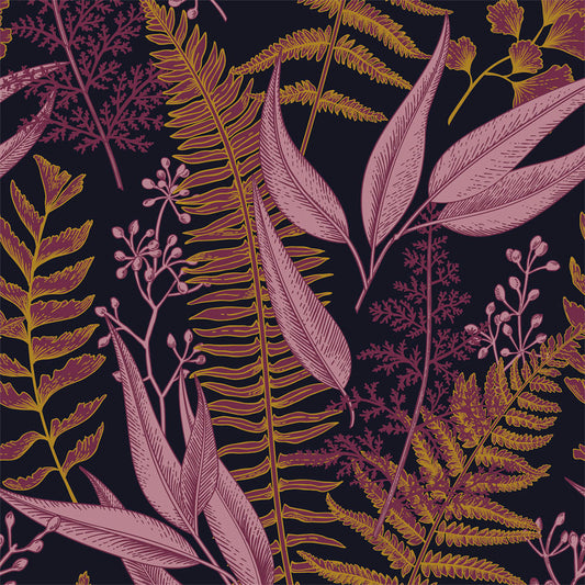 LH900048 - Welcome To The Jungle Wallpaper - Navy, Gold & Pink - Lust Home