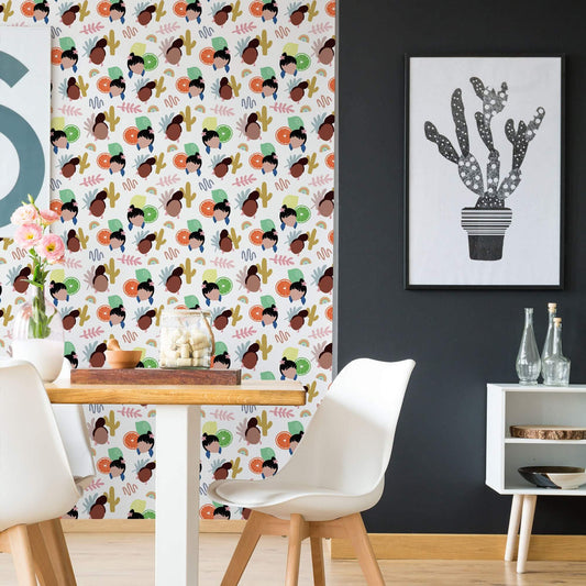 LH900051 - Frida Wallpaper - White & Brights - Lust Home