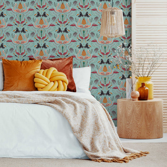 LH900057 - Madagascar Wallpaper - Duck Egg - Lust Home