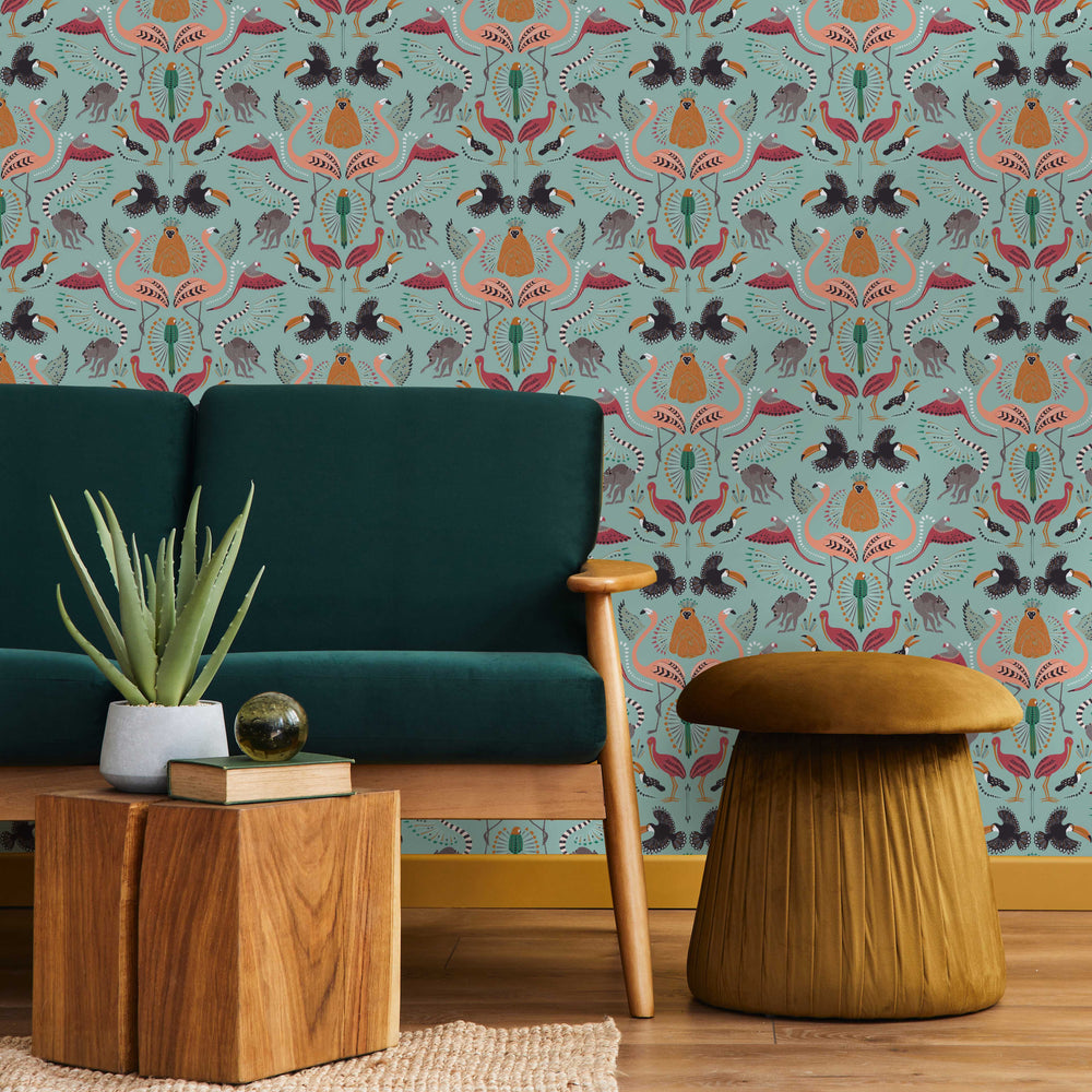 LH900057 - Madagascar Wallpaper - Duck Egg - Lust Home